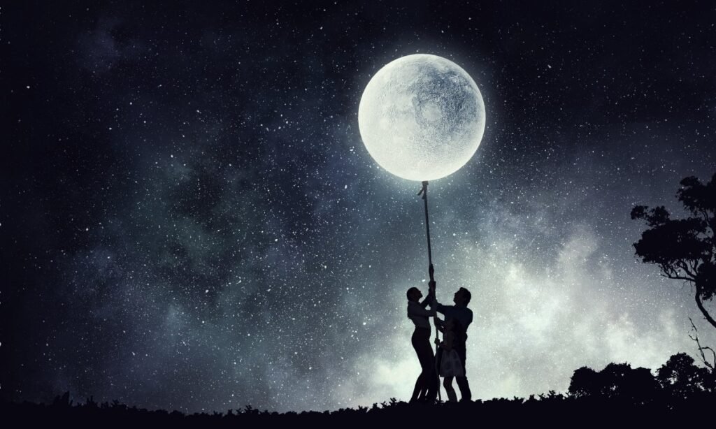 Loving Others As Ourselves? What?! 1 two people holding up the moon